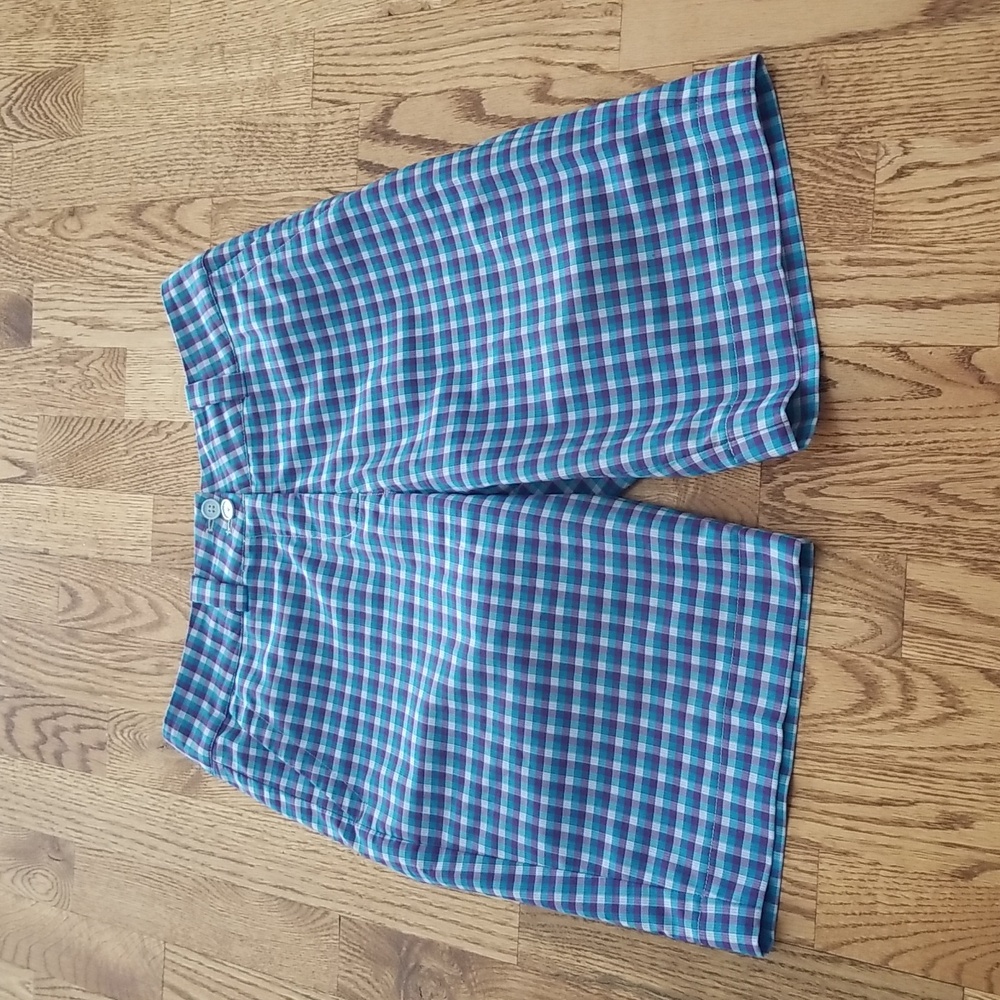 (2) Nike Golf Dri-Fit Colorful Plaid Loose Fit Athletic Shorts Athleisure Active